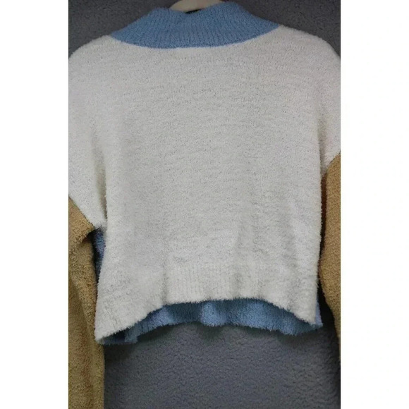 Society 212 Long Casual Sleeve Colorblock Cropped Sweater-Size Large-Boho - Picture 8 of 9